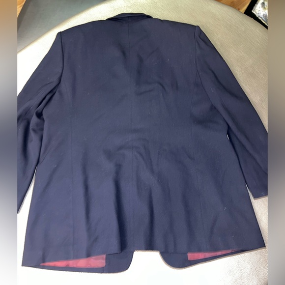 LAUREN RALPH LAUREN BLUE GOLD RL INSIGNIA PATCH WOOL BLAZER JACKET SIZE 18W - Picture 5 of 5